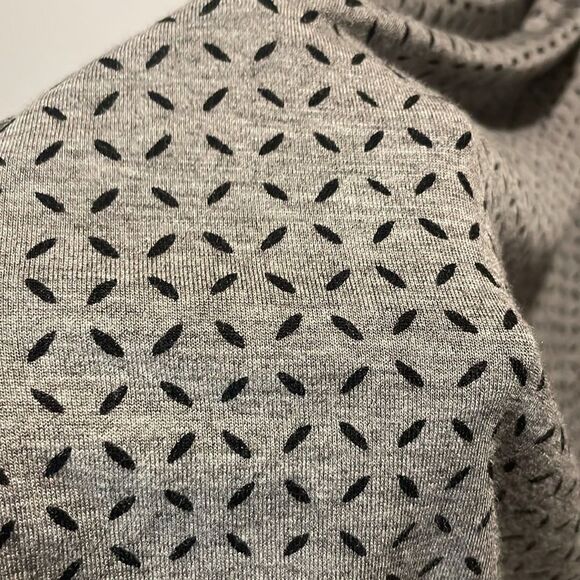 Loft- NWT Gray Print V-Neck Sleeveless Belt Stretch Jersey Pockets Dress- XLP - Picture 9 of 10